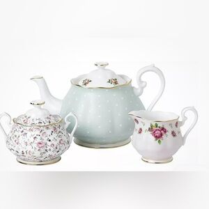Royal Albert Modern Vintage Mix
Teapot Cream Sugar Rose Confetti #40034975 NEW